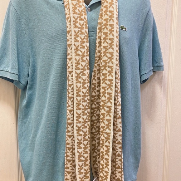 Michael Kors Scarf MK Monogra
Reversible Tan Beige White Knit Logo... - Picture 8 of 11